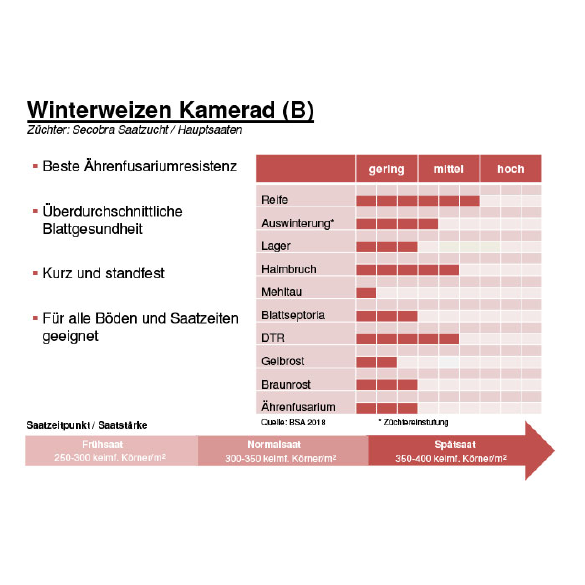 Sortenblatt Kamerad