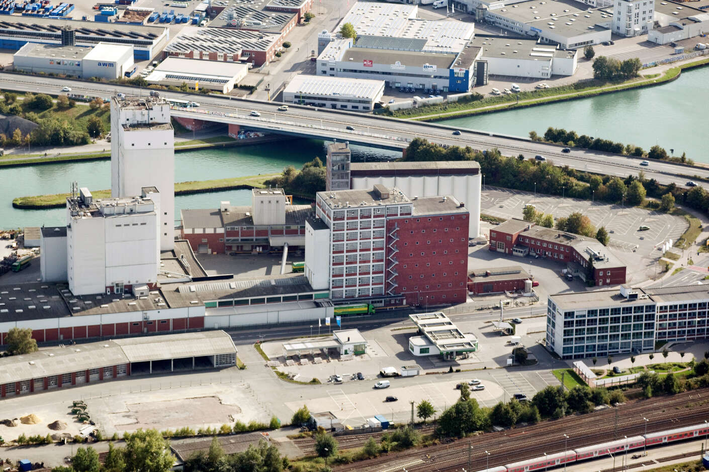Luftaufnahme der AGRAVIS-Zentrale und des Futtermittelwerks in Münster