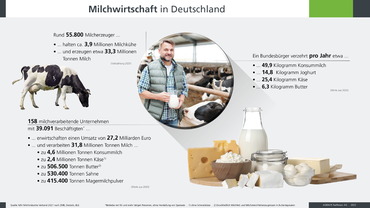 Infografik Milchwirtschaft in Deutschland 