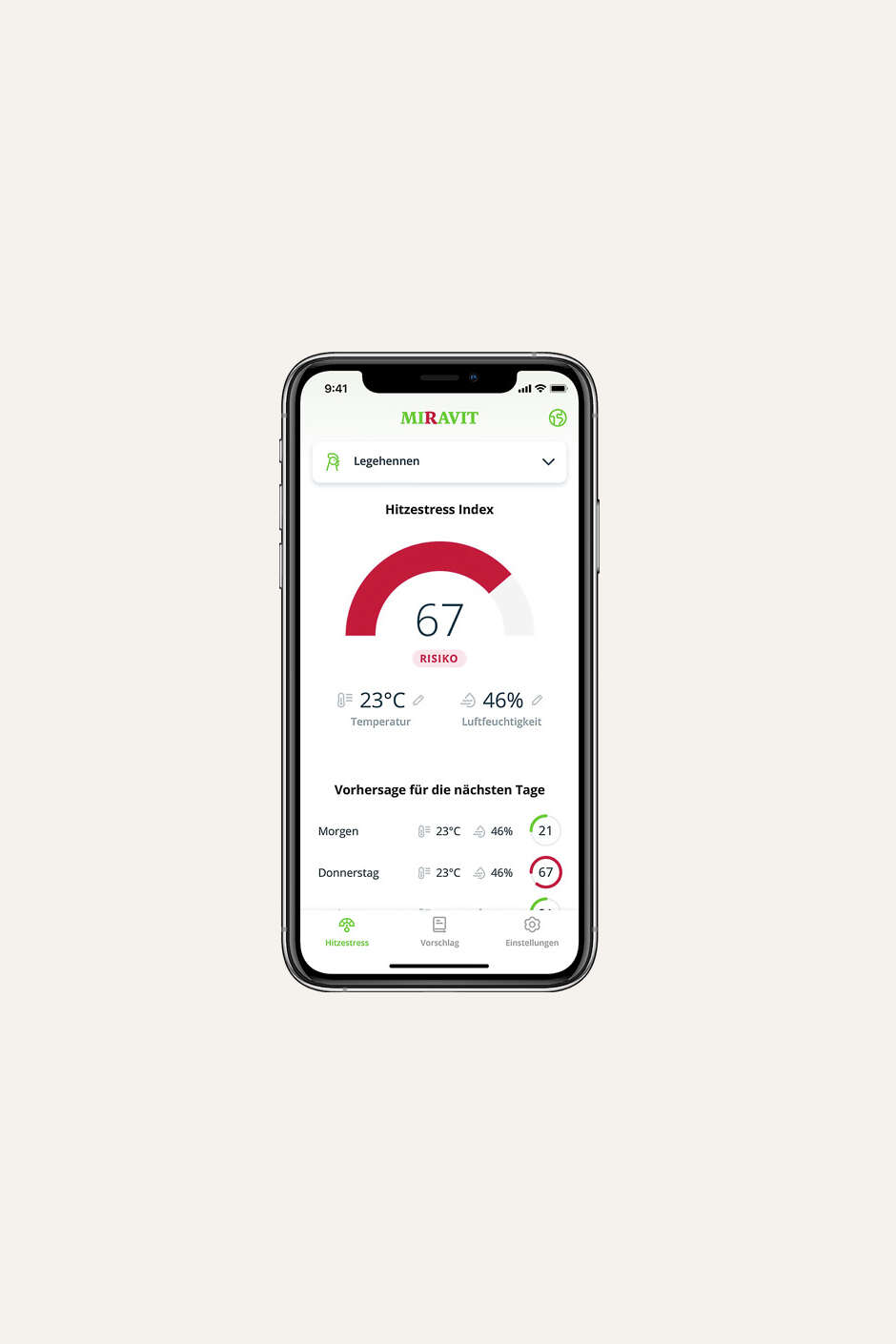 KeepCool App auf Handybildschirm