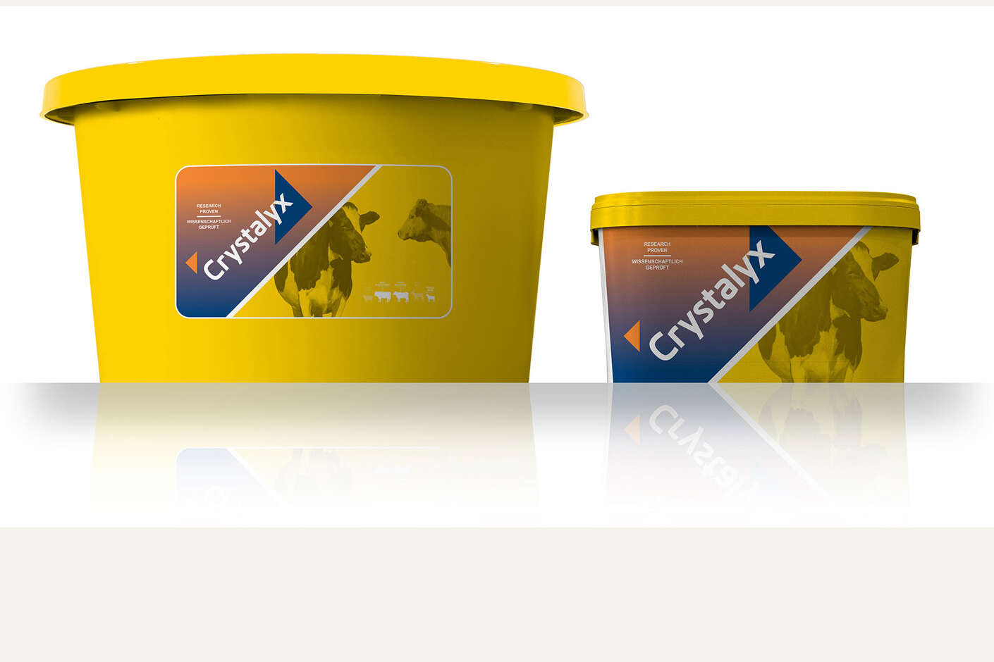 Gelber Kübel mit Crystalyx Energy Booster
