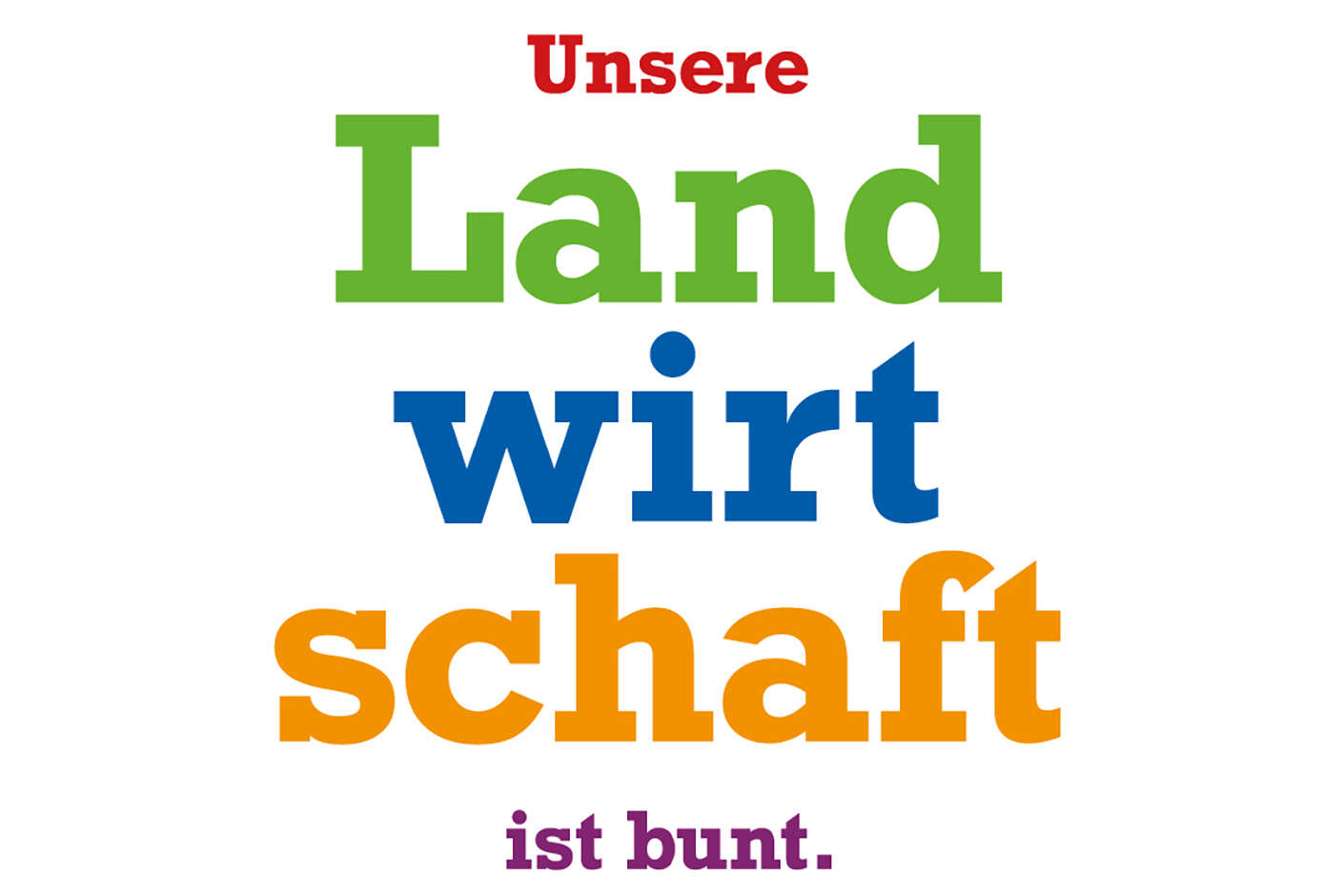 Kampagnenlogo Unsere Landwirtschaft ist bunt 