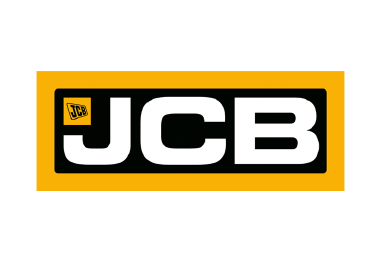 JCB Logo in Gelb-Schwarz, international bekannter Baumaschinenhersteller