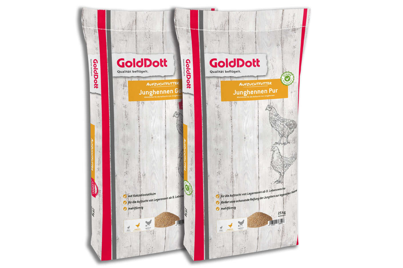 2 Säcke Aufzuchtfutter GoldDott