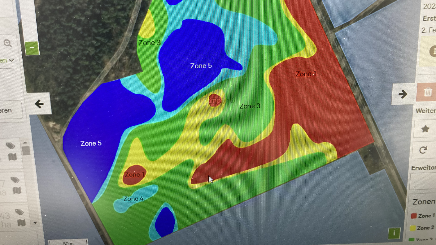 NetFarming, AGRAVIS Future Farm, Zonenkarte