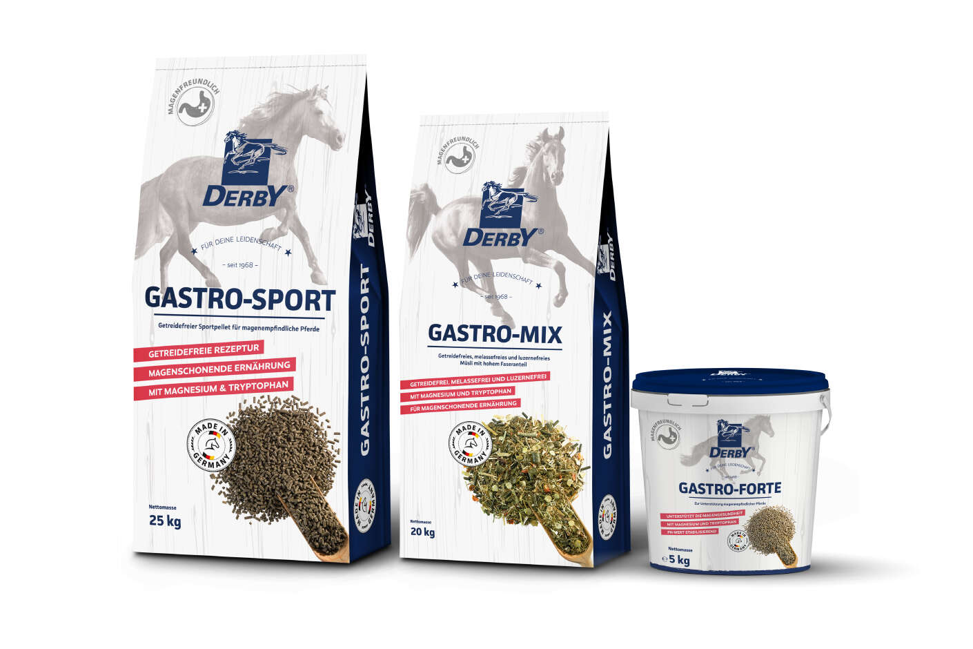 DERBY Gastroprodukte DERBY Gastro-Sport 25 kg, DERBY Gastro-Mix 20 kg, Gasto-Forte 5 kg