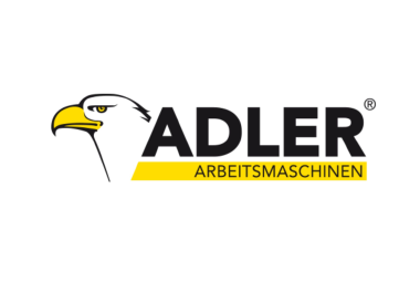 ADLER Logo mit Adlerkopf, Anbieter von Anbaugeräten und Maschinen