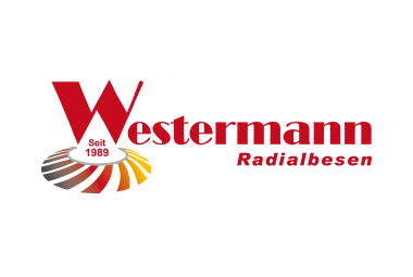 WESTERMANN Logo mit Radialbesen-Grafik, bekannt für Reinigungstechnik