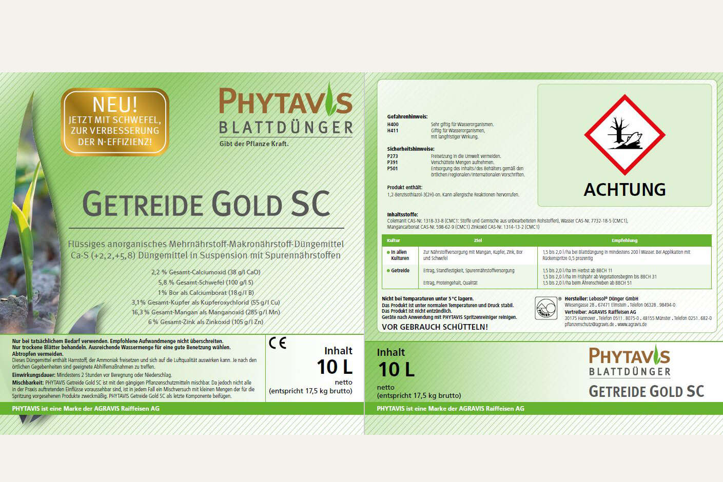 Phytavis Getreide Gold Etikett