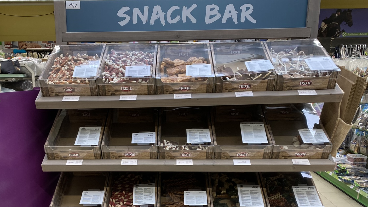 Snack Bar zur Selbstbedienung Hundeleckerlies