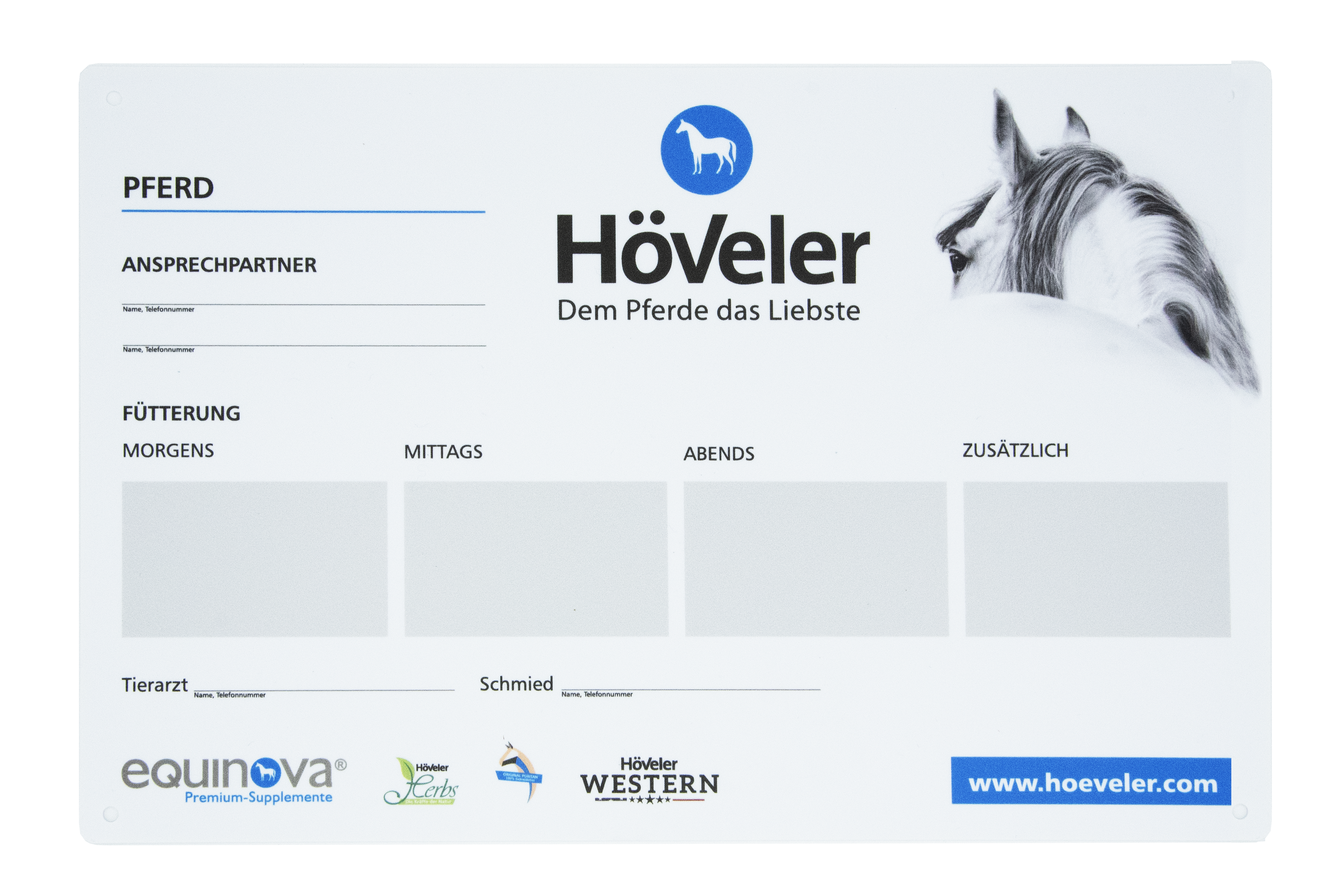 Höveler Stallschild, weiß