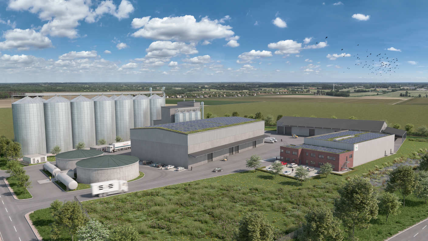 Neubau eines Agrarstandortes Növernich mit Siloanlage, Warenannahme, Waage, Lagerhallen und Büro
