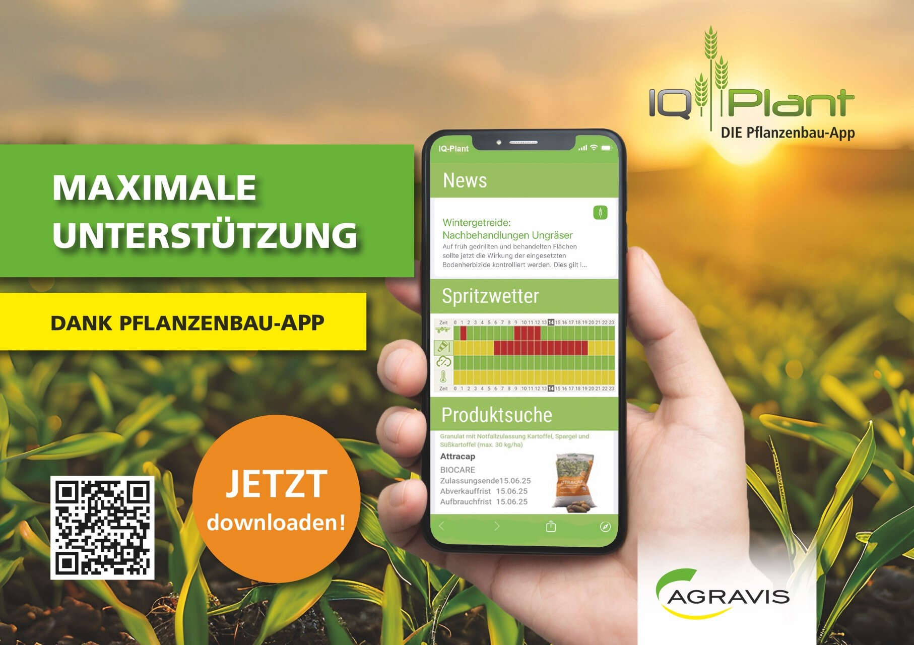 IQ-Plant App mit Smartphone-Anzeige Notzulassungen