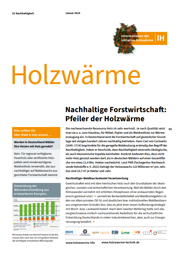 Factsheet zum Thema Holzwärme