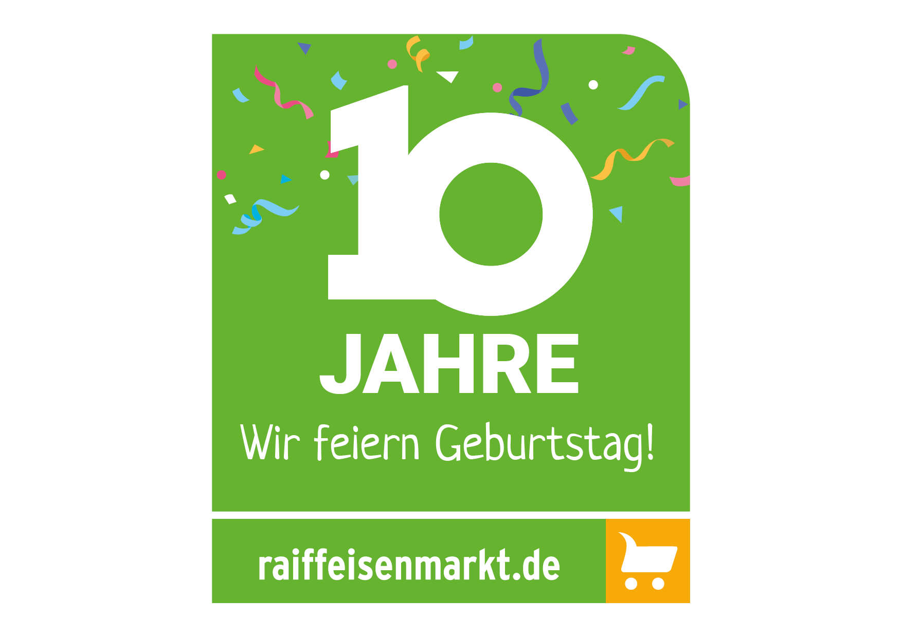 Logo 10 Jahre raiffeisenmarkt.de