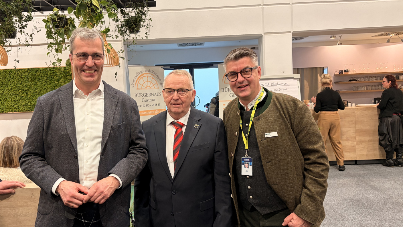 Dr. Dirk Köckler, Till Backhaus und Lars Jäger auf der Grünen Woche